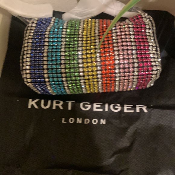 - Kurt Geiger London Party Pochette Crystal Shoulder Bag - Picture 16 of 17